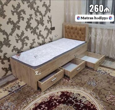 madeyra tek carpayi qiymetleri: Yeni, Təknəfərlik çarpayı, Bazasız, Matras ilə, Siyirməsiz — 2