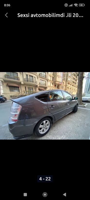 bmw x7 2009: Toyota Prius (2-ci nəsil) hibrid hetçbek - Gümüş-boz rəng (dark — 18