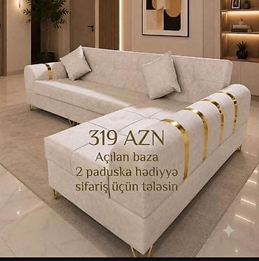 murad mebel: Künc divan – açılan bazalı model - Qiymət: 319 AZN (şəkildə — 1
