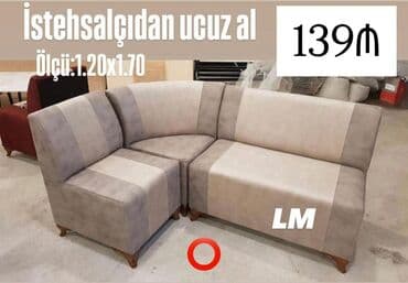 Künc divan dəsti - Ölçü: 1.20 x 1.70 m - Rəng: bej-boz tonlarda lalafo.az -da Künc divan dəsti - Ölçü: 1.20 x 1.70 m - Rəng: bej-boz tonlarda