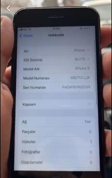 iphone ilə barter: IPhone 8, 256 GB, Qara, Barmaq izi — 1