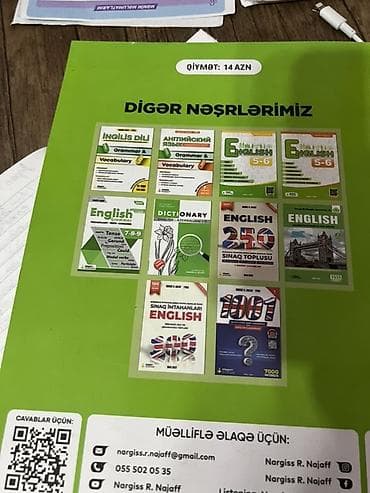 Testlər: Məhsul: “English – Qrammatik Qeydlər və Test Toplusu (II hissə)” — 1