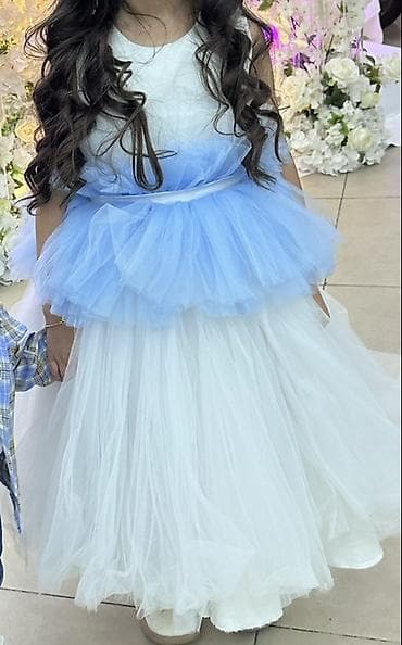 Qiz uşaqi üçün zərif ziyafət/libas Yaş 5-6-7 uygundu Bir defe — 2