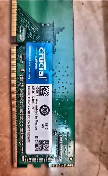 komputer canta: Operativ yaddaş (RAM) Crucial, 4 GB, 2400 Mhz, DDR4, PC üçün, Yeni — 1