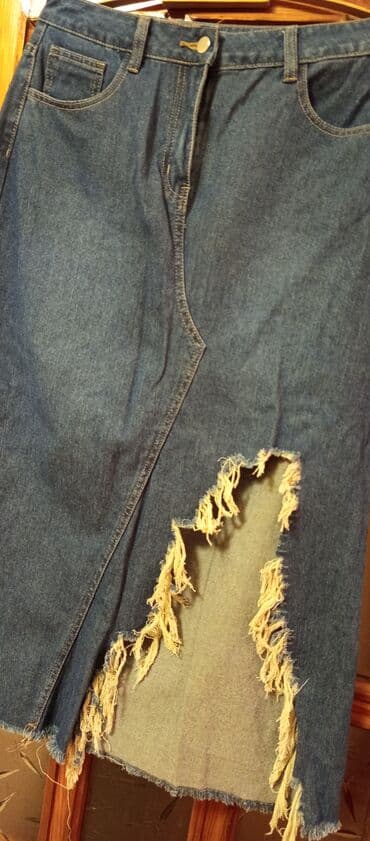 cins etek: Midi Ətək, Cins, XL — 3