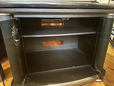 стеклянный стол офисный: Прямой ТВ стенд, Без полок, Стеклянный — 5