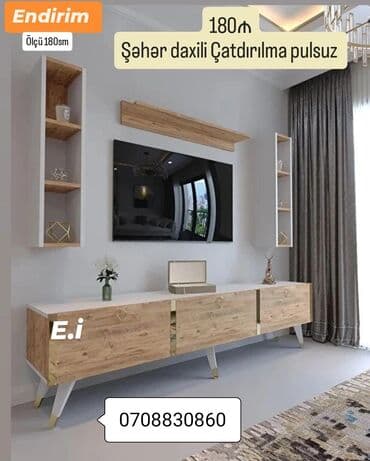 laminat ikinci el: *TV stend 180Azn 💥* ✔️Rəng seçimi var ✔️ *Şəhər daxili Çatdırılma və — 1