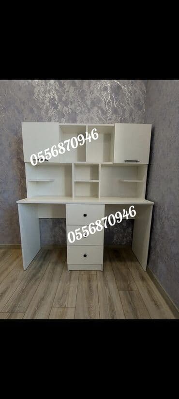 dizayn mebel: Oğlan və qız üçün, Yeni, Siyirməli, Yazı masası, Stulsuz — 8