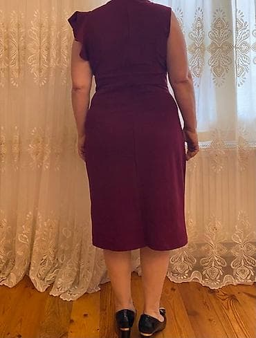 deri don: Bordo rəngdə, dizdən bir qədər aşağı uzunluqda zərif qadın donu — 2