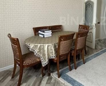 Qonaq otağı üçün, İşlənmiş, Oval masa, 6 stul — 1