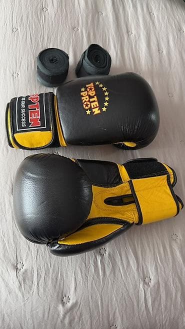 boks torbasi: Top Ten Pro boks əlcəkləri + 2 ədəd bandaj dəsti - Brend: Top Ten Pro — 2