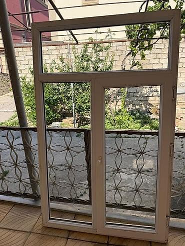 pano: PVC pəncərə-balkon bloku - Material: ağ PVC profil - Konstruksiya: 3 — 1