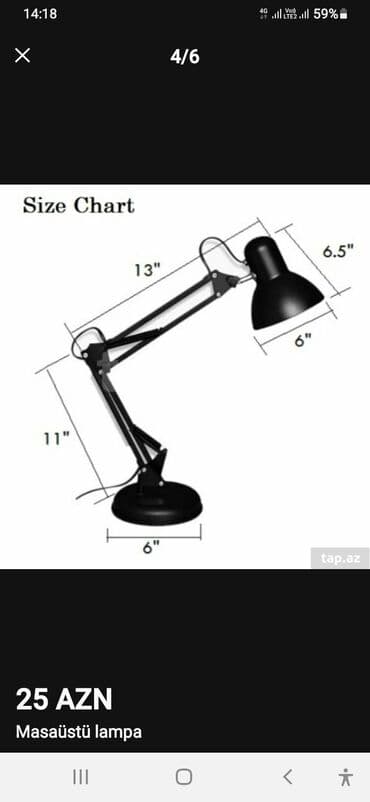Məişət kimyəvi maddələri: Stol üstü lampa,Lidan, Stolun kənarina rahat şəkilda bağlanir, Rangi — 4