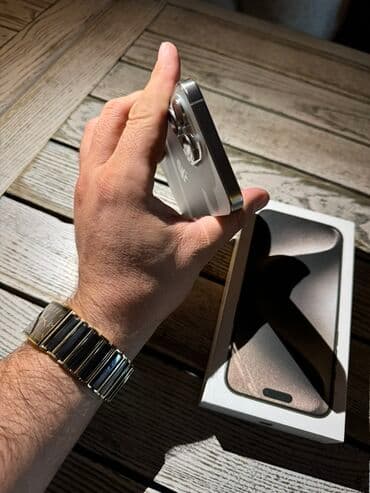 irşad iphone 15: IPhone 15 Pro Max, 256 GB, Natural Titanium, Zəmanət — 2