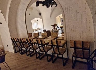 stull: Loft üslubunda masa və stul dəsti. Dəst təbii görünüşlü ağac səth və — 4