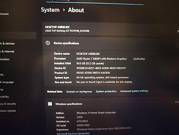 Ноутбуки: Б/у ASUS TUF Gaming, 17.3 ", AMD Ryzen 7, 512 ГБ — 8