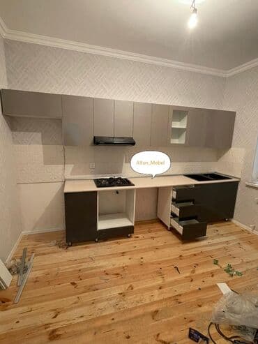 sumqayitda islenmis metbex mebeli: Sifarişlə mətbəx dəsti, Özü çəkən petlələr, Mat laminat, Kredit yoxdur, Rayonlara çatdırılma — 2