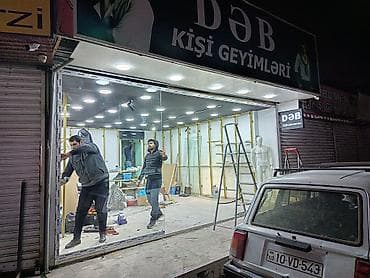 Şüşə arakəsmələr, Matorlu şüşə qapılar, Aliminyum və plastik işləri