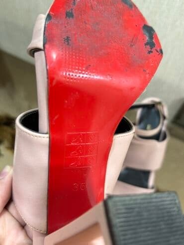 женские пляжные шлепанцы: Размер: 36, цвет - Розовый, Б/у — 2