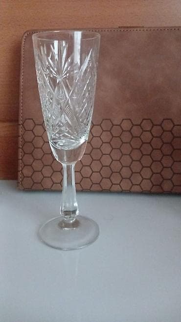 3 reqemi: Qədəhlər, rəng - Ağ, Xrustal, 200 ml, Çexiya — 3