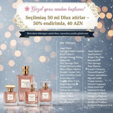 bargello parfum qiymeti: Etirmania Parfum 🎄 ✨ Yeni il kampaniyası ✨ 50 ml Delux ətirlər — 50% — 4