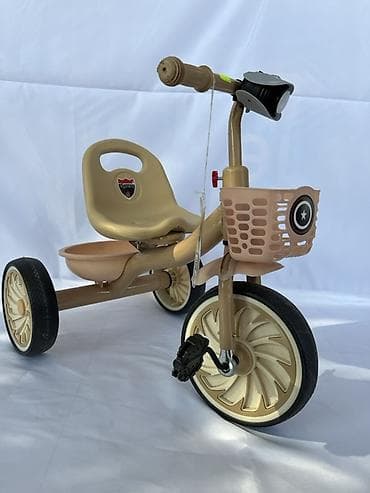 velosipet ucuz: Uşaq üçtəkərli velosipedi - Rəng: bej/qızılı tonlarda - Sürmə yaşı — 1