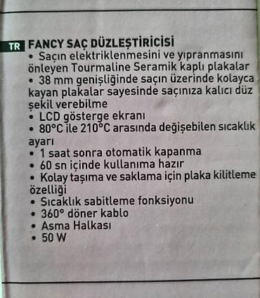 Ütü fen Fakir, 80 - 230 °C, Yeni — 2