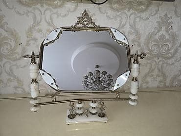 antik guzgu: Güzgü Masaüstü, Makiyaj üçün, Naxışlı — 2