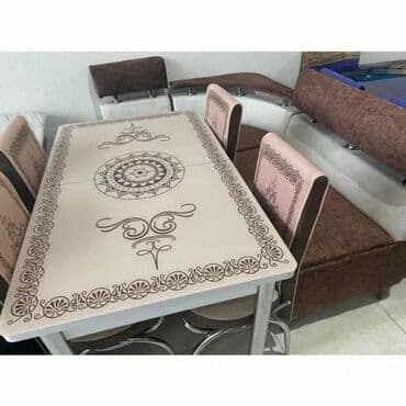 quxna stulu: Mətbəx üçün, Yeni, Açılan, Dördbucaq masa, 4 stul — 16