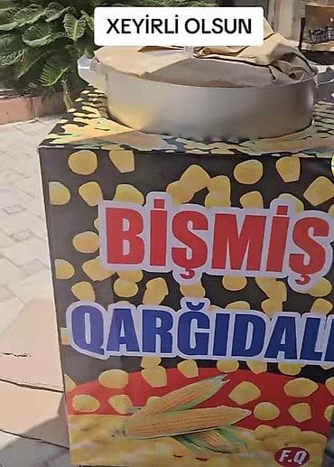 Moyka avadanlığı: Bişmiş qarğıdalı satışı üçün nəzərdə tutulmuş bu portativ stend — 2
