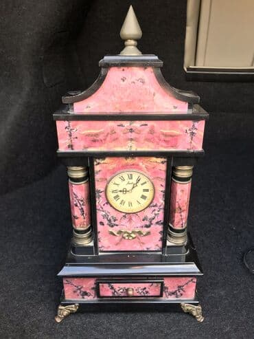 антикварные часы настенные: Mərmər saat ve 2 eded şamdan, təzə kimidir — 2