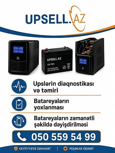 Digər texnikanın təmiri: 600 w yuxari 80 kv qeder upsleri temiri temizlenmesi test olunmasi — 1