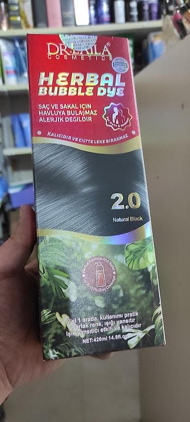 deri boyasi: Dr. Laila Cosmetics Herbal Bubble Dye – bitki tərkibli köpük saç və — 1