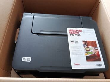 printer rəngi: Canon PIXMA seriyasından olan qara rəngli çoxfunksiyalı printerdir — 1