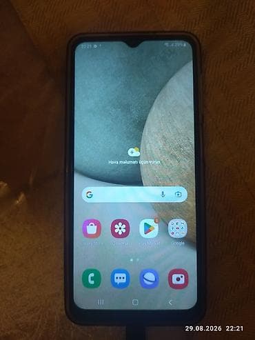 samsung kohnə: Samsung Galaxy A12, 128 GB, rəng - Göy, Barmaq izi, İki sim kartlı — 1