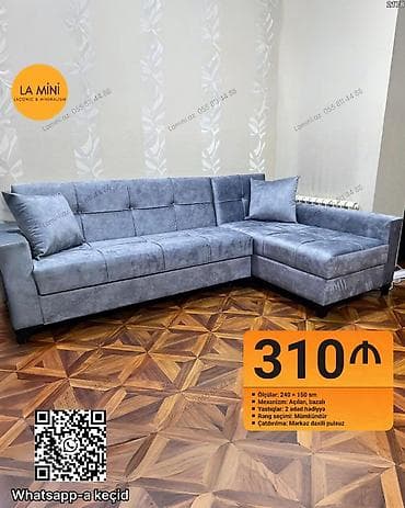 kunc divanl: Künc divan, Açılan, Bazalı, Parça, Şəhərdaxili pulsuz çatdırılma — 1