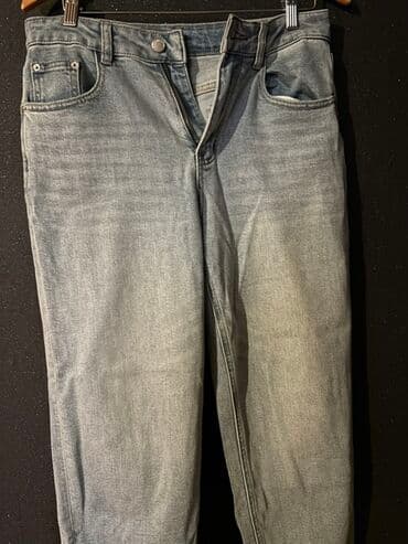 женские джинсы со стразами: Джинсы, M, L, цвет - Голубой — 9