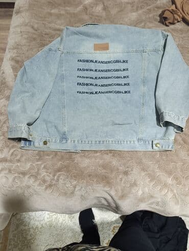 Unisex cins jaket - Material: 100% denim (açıq mavi, “stonewashed”