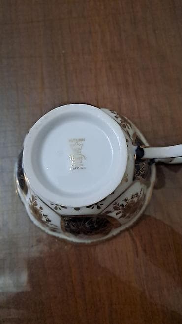 8 mart hediyye: Çay dəsti, rəng - Yaşıl, Şüşə, Bohemia, Çexiya — 2