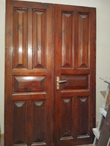 ev dekor: Taxta qapılar dəsti - Material: tam ağac (taxta), klassik panel və — 4