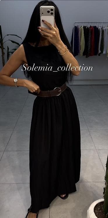 Qara maxi don – Solemia_collection - Model: qoltuq altında kəsimli lalafo.az -da Qara maxi don – Solemia_collection - Model: qoltuq altında kəsimli