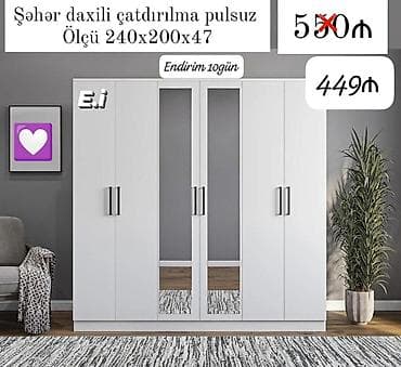 sənəd dolabı: 6 qapılı dolab Yep yeni 449 azn rəng seçimi var çatdırılma var — 1