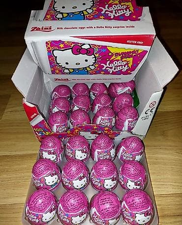 dubay şokaladı: Sürpriz yumurta Südlü şokoladlı + her birinin içərisindən hello kitty — 1