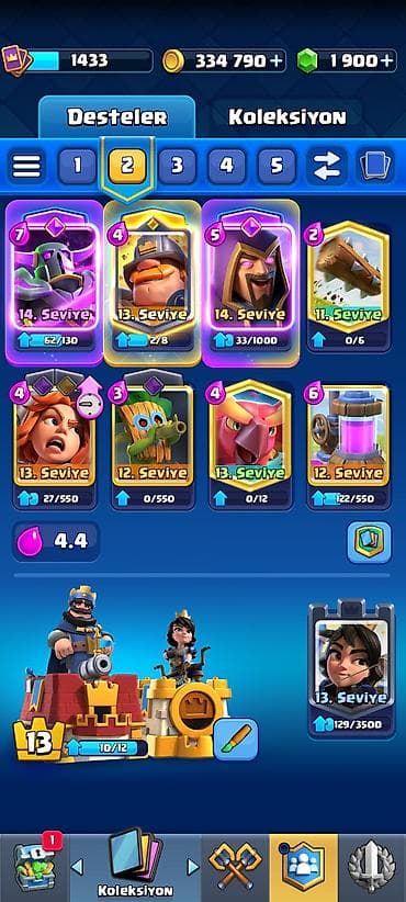 switch: Clash Royale oyun hesabı - Kupa: 8001 - Qızıl: 334 790 - Yaşıl daş — 1