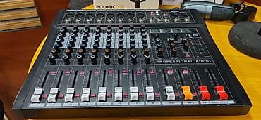 Professional Audio mikser pulti - 8 mono mikrofon/line kanalı: hər