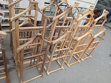 ref: Taxta geyim dayaqı – “valet stand” - Material: keyfiyyətli massiv — 3