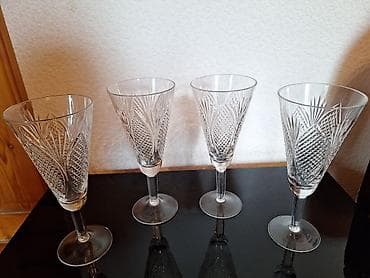 qab dəsti: Qədəhlər, Şüşə, 4 ədədli dəst — 4