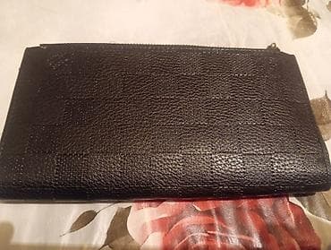 stüssy wallet: Qara rəngli iri ölçülü pulqabı/kartqabı - Material: teksturalı süni — 3