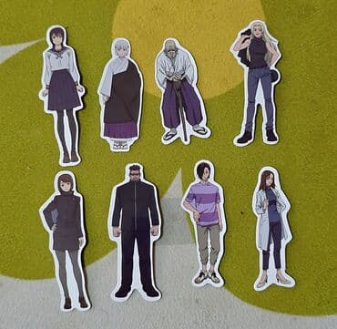 maşın üçün led: Anime personajlarının təsvir olunduğu stikerlər dəsti. Bu stikerlər — 20