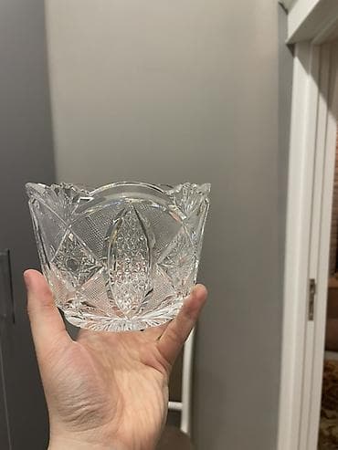 Qədimi üslubda dekorativ şüşə dəst - Material: rəngli şüşə (kobalt — 8